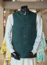 Xiang Yue By Sami Saeed Polyester Stitched Waistcoat SS25XY D-1178-LTBN